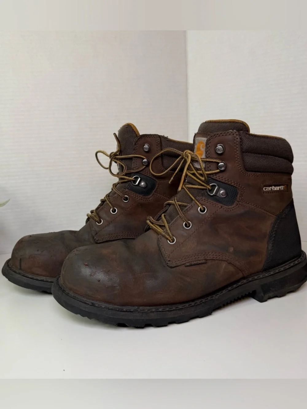 Carhartt CMW6273 Size 10W Brown Leather Waterproof Classic Men's Work Boots